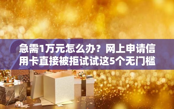 急需1万元怎么办？网上申请信用卡直接被拒试试这5个无门槛平台