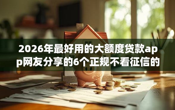 2026年最好用的大额度贷款app网友分享的6个正规不看征信的小额贷款app我觉得不错！