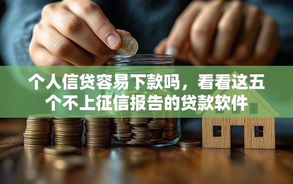 个人信贷容易下款吗，看看这五个不上征信报告的贷款软件