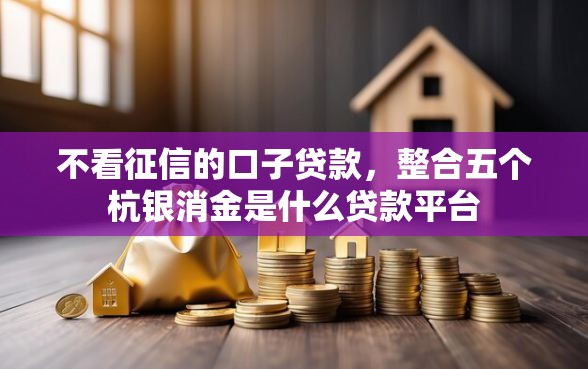 不看征信的口子贷款，整合五个杭银消金是什么贷款平台