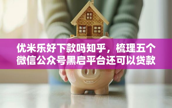 优米乐好下款吗知乎，梳理五个微信公众号黑启平台还可以贷款