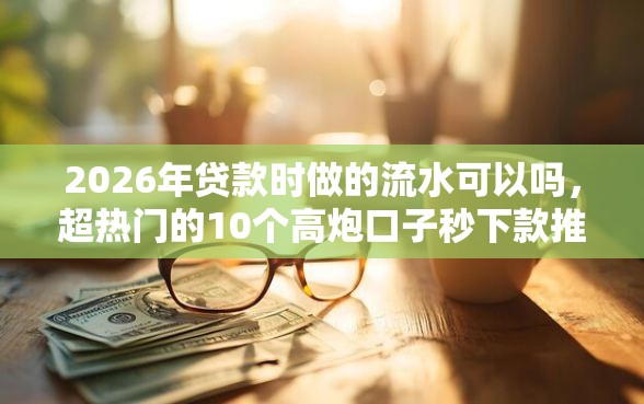 2026年贷款时做的流水可以吗，超热门的10个高炮口子秒下款推荐