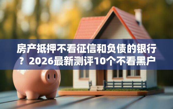 房产抵押不看征信和负债的银行？2026最新测评10个不看黑户下款的软件