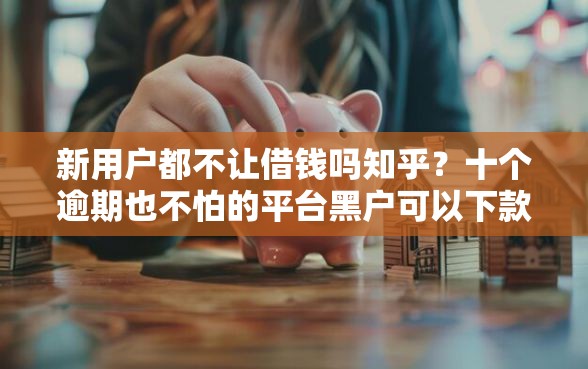 新用户都不让借钱吗知乎？十个逾期也不怕的平台黑户可以下款的那种