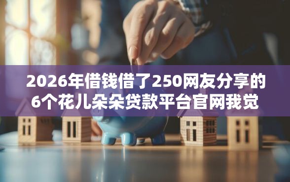 2026年借钱借了250网友分享的6个花儿朵朵贷款平台官网我觉得不错！