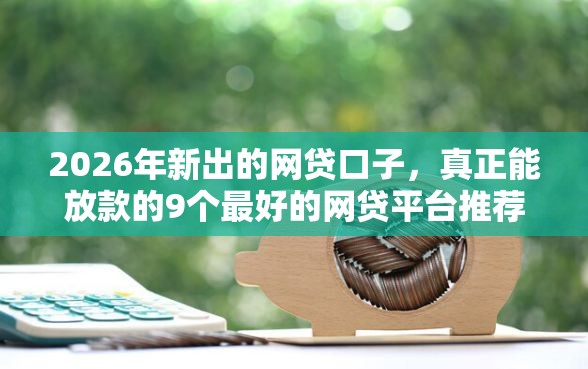 2026年新出的网贷口子，真正能放款的9个最好的网贷平台推荐