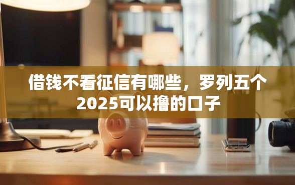 借钱不看征信有哪些，罗列五个2025可以撸的口子