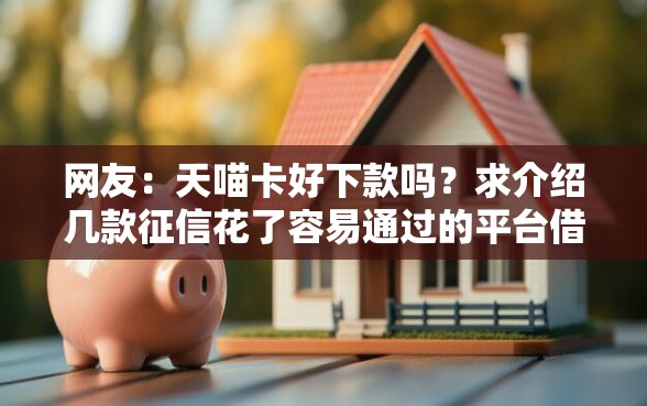 网友：天喵卡好下款吗？求介绍几款征信花了容易通过的平台借款