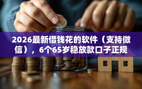 2026最新借钱花的软件（支持微信），6个65岁稳放款口子正规网贷无私分享