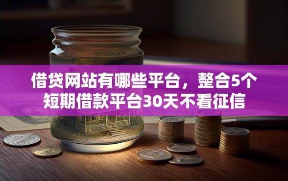 借贷网站有哪些平台，整合5个短期借款平台30天不看征信