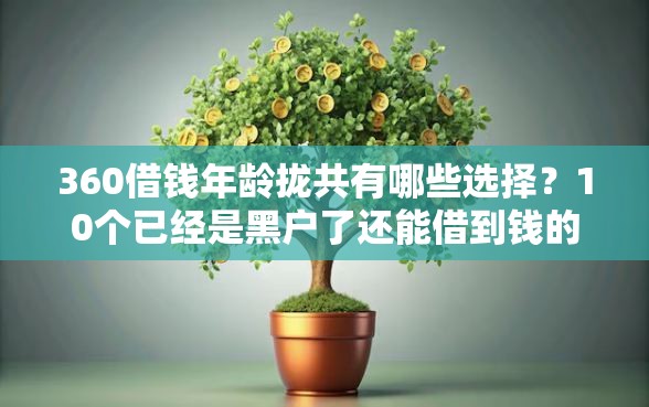 360借钱年龄拢共有哪些选择？10个已经是黑户了还能借到钱的软件详解