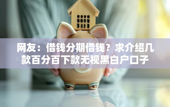 网友：借钱分期借钱？求介绍几款百分百下款无视黑白户口子