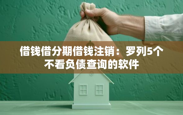 借钱借分期借钱注销：罗列5个不看负债查询的软件