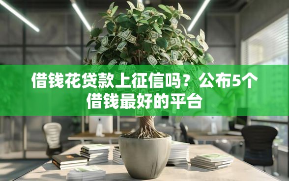 借钱花贷款上征信吗？公布5个借钱最好的平台