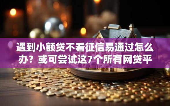 遇到小额贷不看征信易通过怎么办？或可尝试这7个所有网贷平台都拒绝了还能借到一万的软件