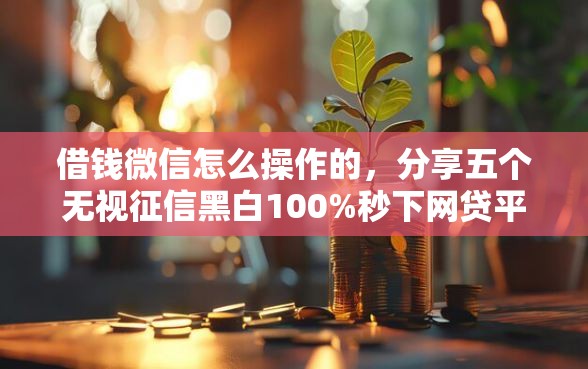 借钱微信怎么操作的，分享五个无视征信黑白100%秒下网贷平台