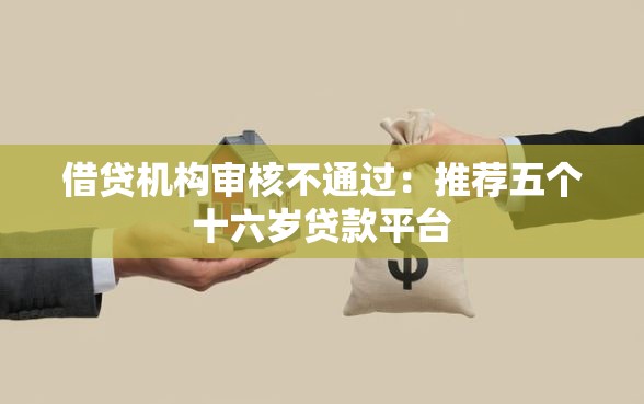 借贷机构审核不通过：推荐五个十六岁贷款平台