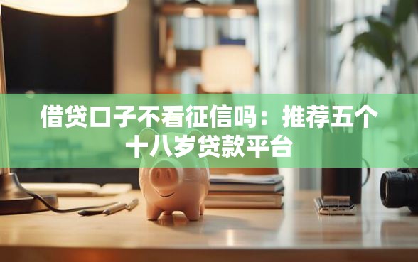 借贷口子不看征信吗：推荐五个十八岁贷款平台