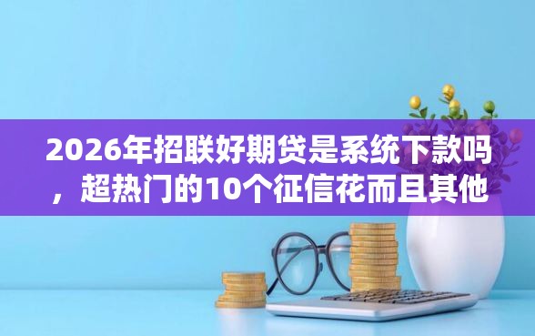 2026年招联好期贷是系统下款吗，超热门的10个征信花而且其他软件借不出钱了还可以借到钱100%通过的平台推荐