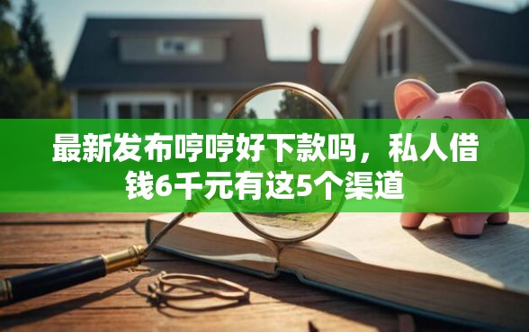 最新发布哼哼好下款吗，私人借钱6千元有这5个渠道