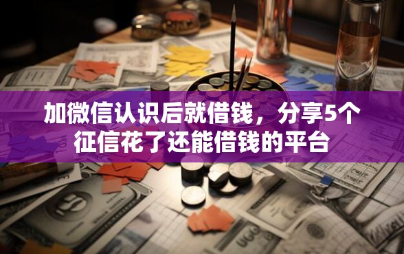 加微信认识后就借钱，分享5个征信花了还能借钱的平台