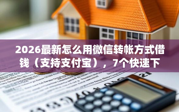 2026最新怎么用微信转帐方式借钱（支持支付宝），7个快速下款无视征信的app无私分享
