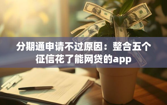 分期通申请不过原因：整合五个征信花了能网贷的app