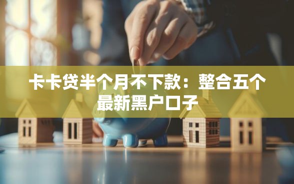 卡卡贷半个月不下款：整合五个最新黑户口子