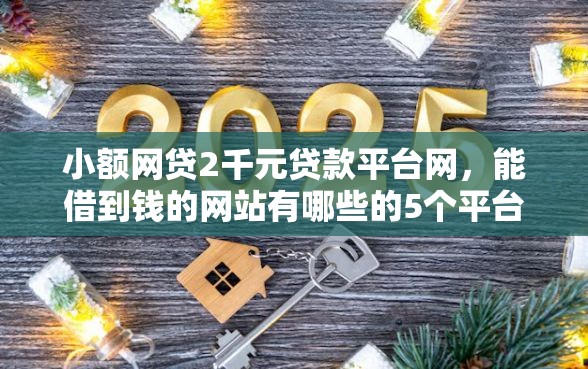 小额网贷2千元贷款平台网，能借到钱的网站有哪些的5个平台介绍