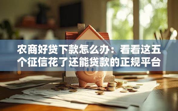 农商好贷下款怎么办：看看这五个征信花了还能贷款的正规平台