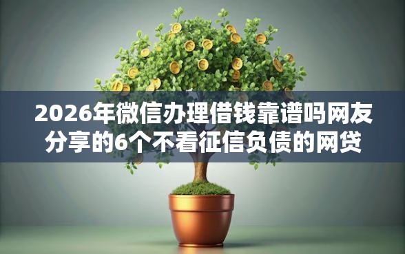 2026年微信办理借钱靠谱吗网友分享的6个不看征信负债的网贷百分百下款平台我觉得不错！