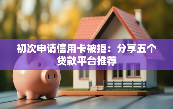 初次申请信用卡被拒：分享五个贷款平台推荐