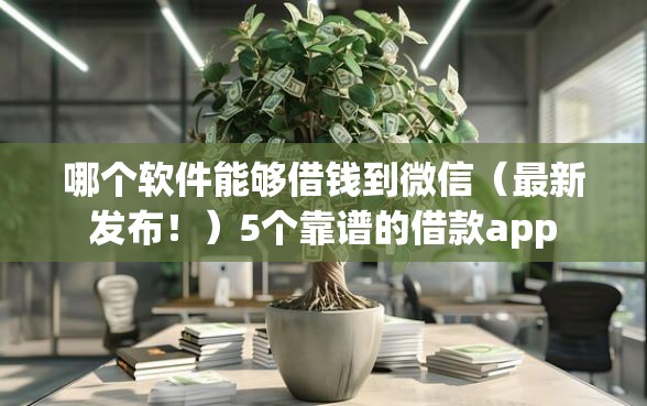 哪个软件能够借钱到微信（最新发布！）5个靠谱的借款app