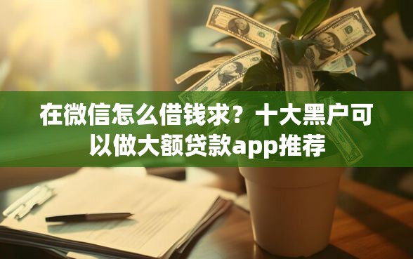 在微信怎么借钱求？十大黑户可以做大额贷款app推荐