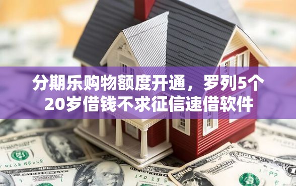 分期乐购物额度开通，罗列5个20岁借钱不求征信速借软件