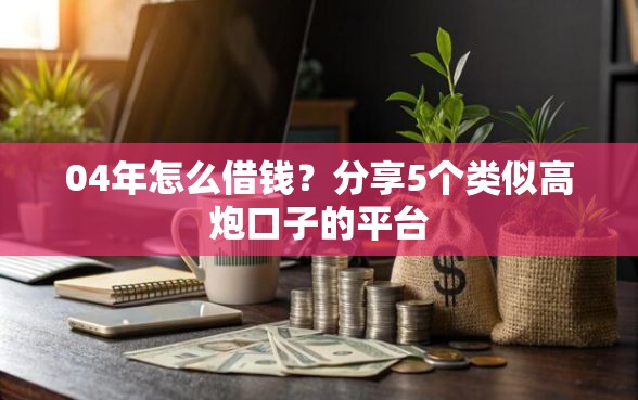 04年怎么借钱？分享5个类似高炮口子的平台