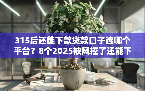 315后还能下款贷款口子选哪个平台？8个2025被风控了还能下款的平台推荐