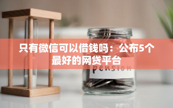 只有微信可以借钱吗：公布5个最好的网贷平台