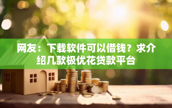 网友：下载软件可以借钱？求介绍几款极优花贷款平台