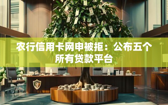农行信用卡网申被拒：公布五个所有贷款平台