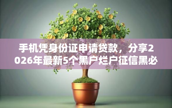 手机凭身份证申请贷款，分享2026年最新5个黑户烂户征信黑必下款的口子