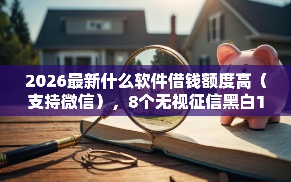 2026最新什么软件借钱额度高（支持微信），8个无视征信黑白100%秒下软件无私分享