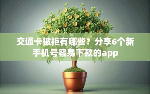 交通卡被拒有哪些？分享6个新手机号容易下款的app