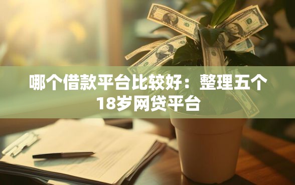 哪个借款平台比较好：整理五个18岁网贷平台
