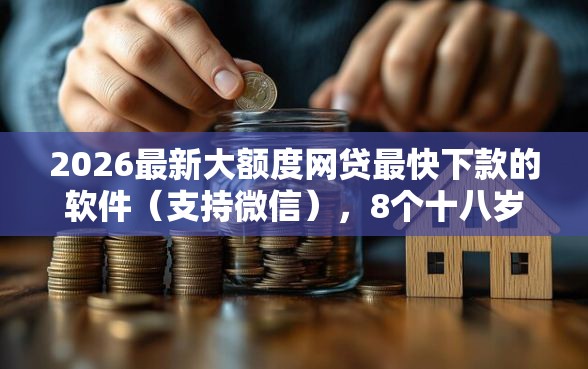 2026最新大额度网贷最快下款的软件（支持微信），8个十八岁贷款秒过平台无私分享