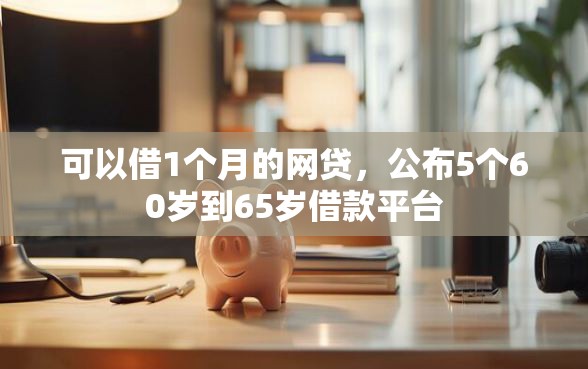 可以借1个月的网贷，公布5个60岁到65岁借款平台