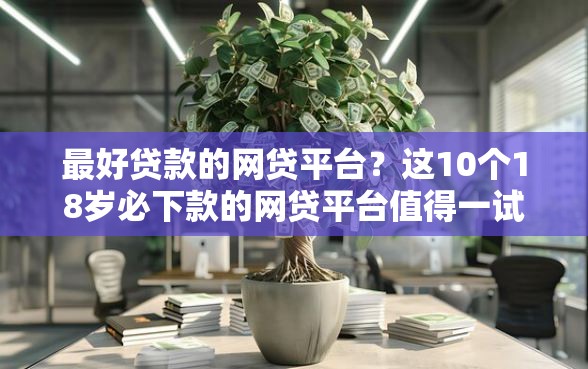 最好贷款的网贷平台？这10个18岁必下款的网贷平台值得一试