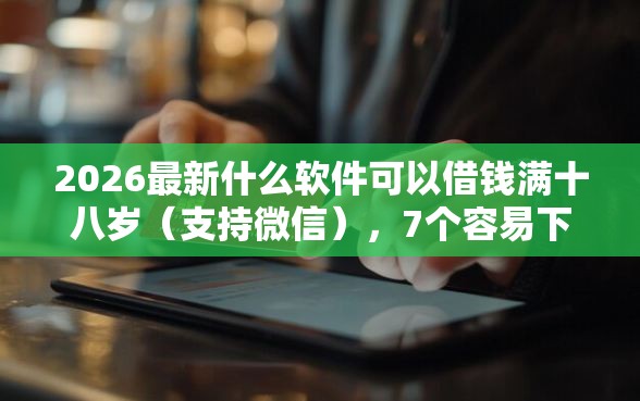2026最新什么软件可以借钱满十八岁（支持微信），7个容易下款的借钱平台无私分享