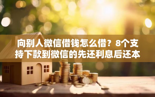 向别人微信借钱怎么借?8个支持下款到微信的先还利息后还本金的贷款平台 向别人微信借钱怎么借?8个支持下款到微信的先还利息后还本金的贷款平台
