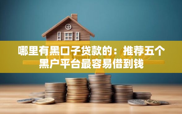 哪里有黑口子贷款的：推荐五个黑户平台最容易借到钱